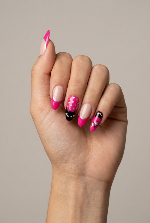 Faux ongles press-on chat – Pinky Kitty Moonails Creations