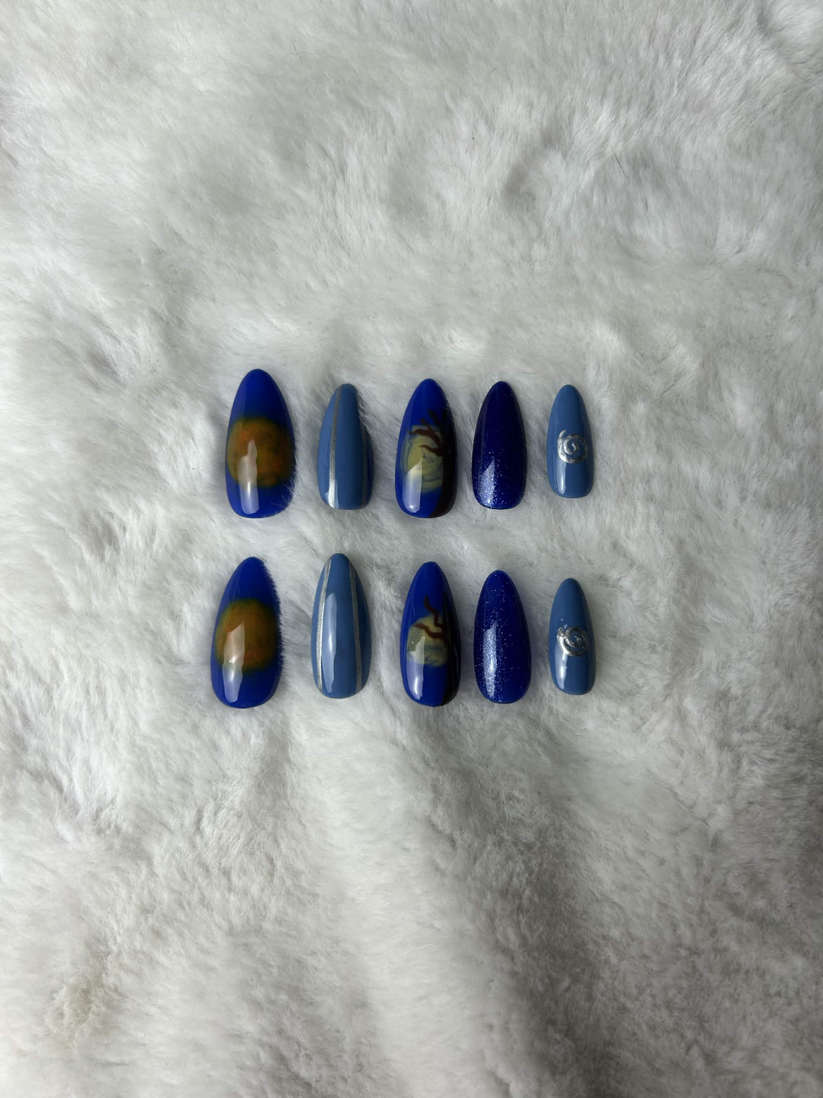 Faux ongles press-on nuit – Night under the moon Moonails Creations